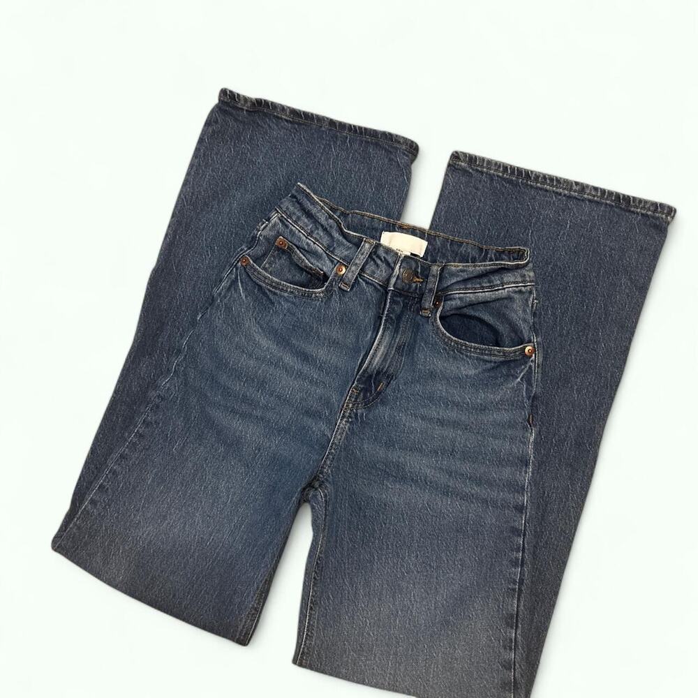 Hm high waisted wide leg darkish wash